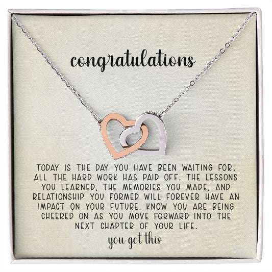 Congratulations | Interlocking Hearts necklace